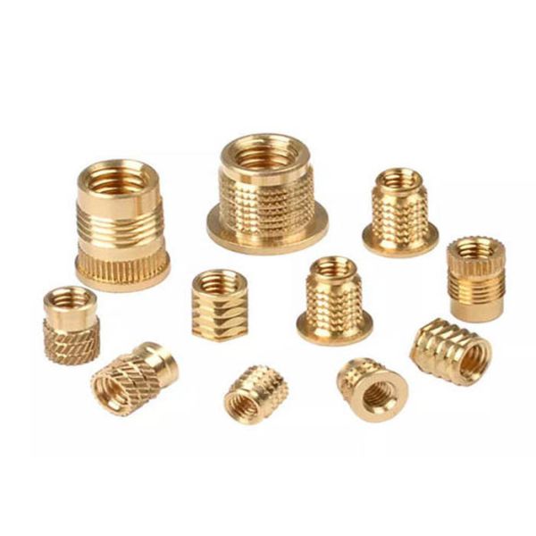 M2 M2.5 M3 M3.5 M4 M5 M6 Nickel Tin Plated Knurled Insert Nut With Shoulder