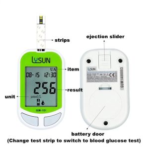 Cheap Factory Supply Blood Glucose Meter Uric Acid Monitor With Test Strip for sale