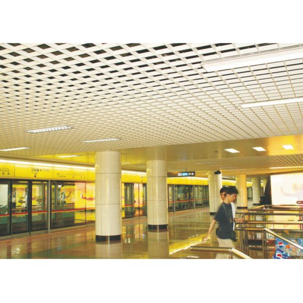 Decorative False Triangle Metal aluminum Grid Ceiling system ivory With A type
