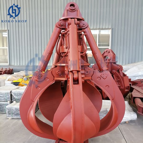 Hitachi 10-780Ton Excavator Attachment Orange Peel Grapple 5 Tine Double Shaft For EX22 EX30 EX60-5 EX8000 ZX35U ZX330