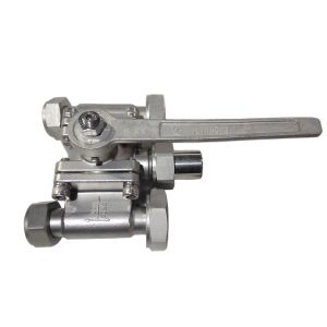 Stainless Steel Cryogenic 3 Way Ball Valve DN25 For LNG / LOX / Liquild Gas