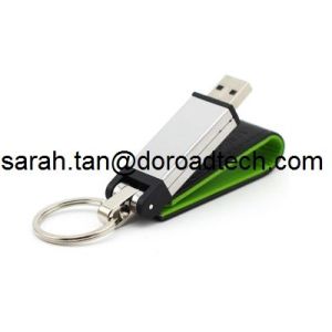 Competitive Leather USB Flash Drive USB Disk, High Quality Free Logo Leather USB