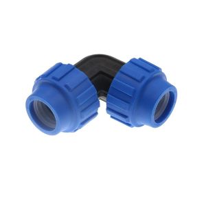 China Compression Elbow Irrigation Tubing Connectors 90 Degree Pipe Fittings Impact Resistant on sale