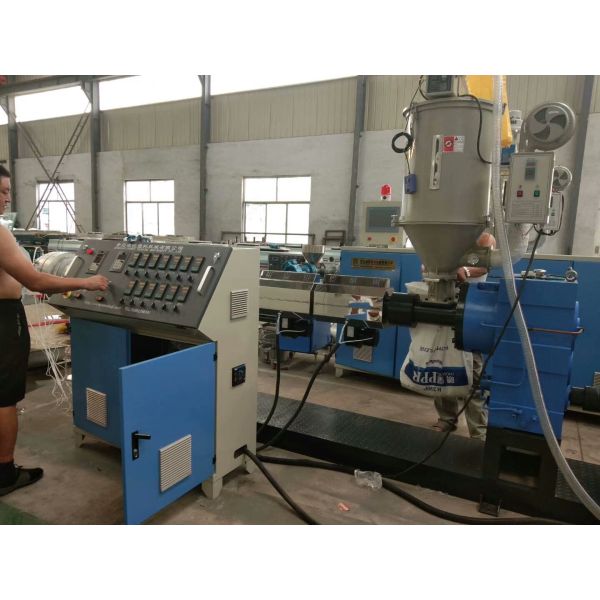 PLC LLDPE Pipe Single Screw Extruder Recycling Pelletizing