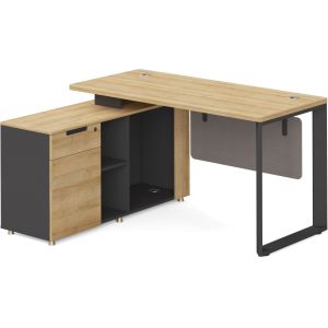 China Bali Furniture 1.4M Melamine Office Desk With Metal Legs For Office on sale