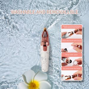 2 In 1 Eyebrow Trimmer Facial Hair Removal Rechargeable Razor Tool With LED