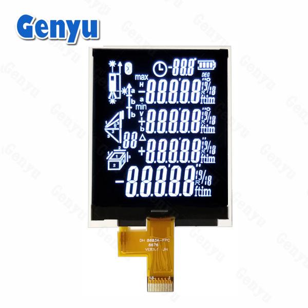 Black Segment COG LCD VA Display White Characters 2.4 Inch LCD Screen For