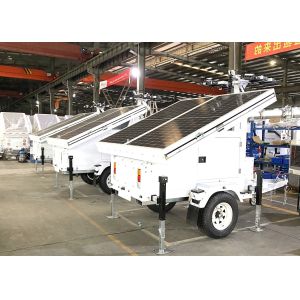 mobile solar tower light 4 solar panels 9m hydraulic telescopic mast mobile