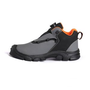 Work Shoes S3 Industrial Work Recommended Microfiber Leather Upper with Metal Eyelets Safety Boots