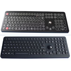 Industrial Medical Silicone Computer Keyboard With Washable Trackball