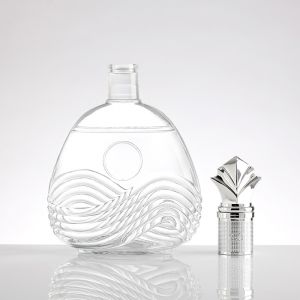 500ml Clear Round Empty Distillery Rum Whisky Spirit Gin Vodka Glass Liquor