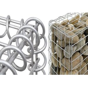 Professional Custom Gabion Wire Mesh , Silver Wire Cage Retaining Wall