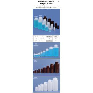 5ml to 1L Capacity PP/HDPE Wide Mouth Bottle for Lab Sterilization Chemical