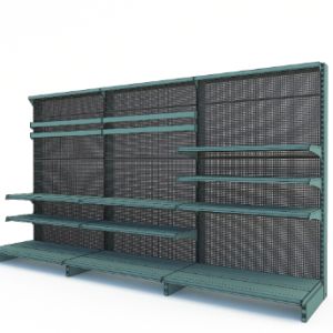 Modular Supermarket Display Rack, Adjustable Shelf Width, Space-Saving and Cost