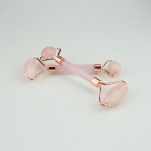 Non Squeaky Pink Acrylic Intermediate Face Jade Rollers Reducing Winkles