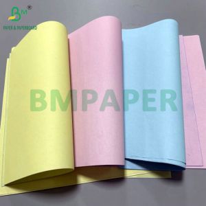 50gsm 60gsm 8.5" x 14" Pink Blue Color Carbonless Paper For Delivery receipt