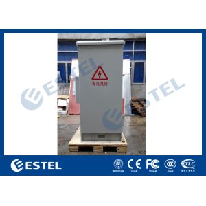 Solid Two Bay Telecom Cabinets Outdoor With Cooling / Monitoring System