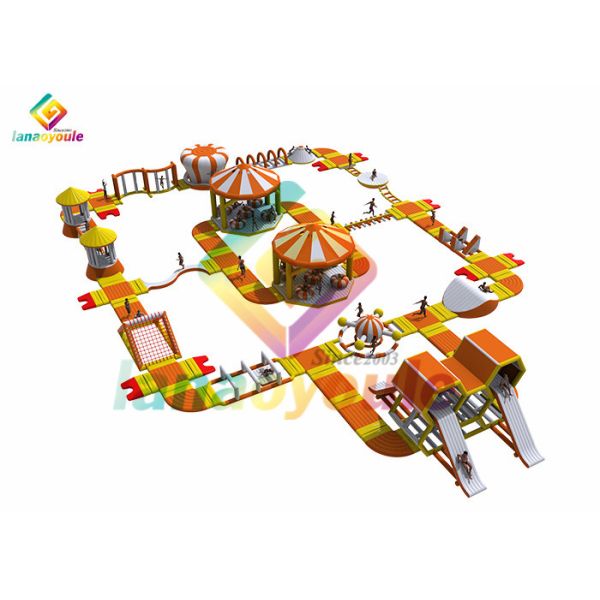 Inflatable Floating Water Park, Aquatic Sport Platform Flotaing Water Obstacle Course