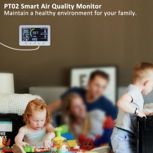 Smart App Controlled Air Quality Monitor - High Precision Multi Sensor for