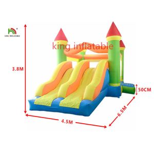 Cheap Rockey Castle Inflatable Jumping House With Two Slide Backyard For Toddler for sale