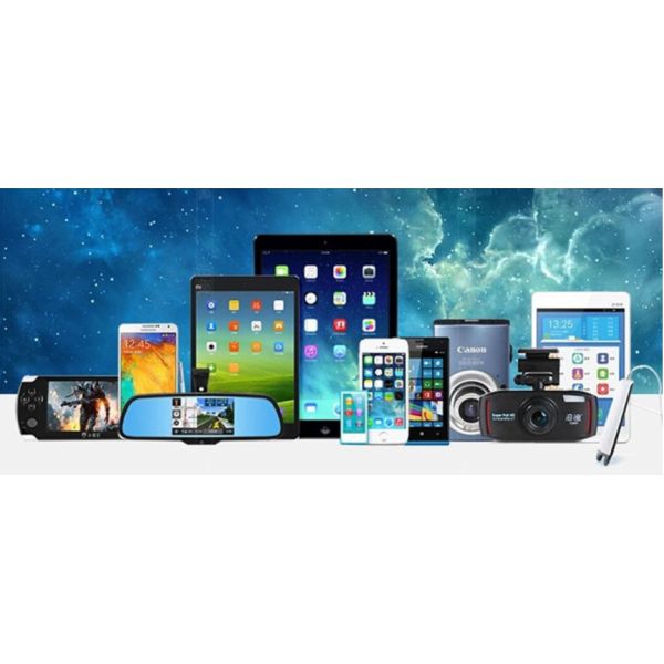 4.8A Lightning Cable Car Charger Dual USB Sockets ABS Material Black Color