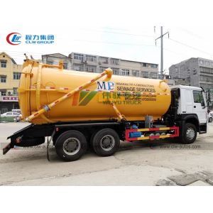 Sinotruk HOWO 6x4 15cbm 16cbm 18cbm 20cbm Vacuum Sewage Suction Truck