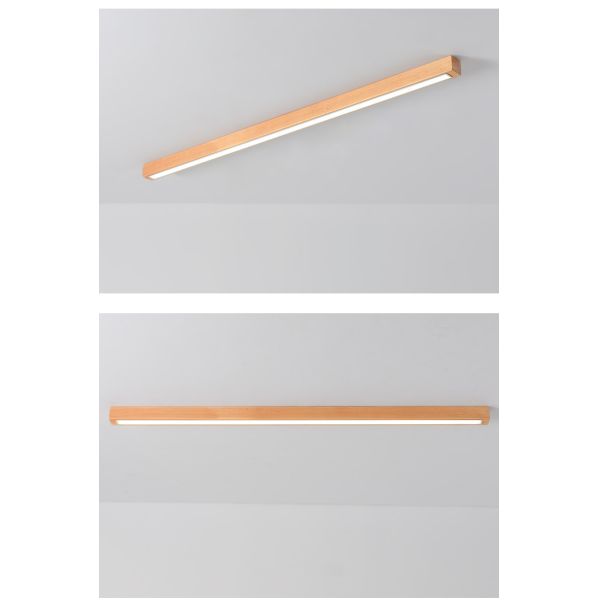 Long ceiling ceiling light porch wooden lamp aisle corridor wall hanging line log led lights(WH-WA-47)