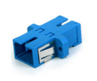 Low Insertion Loss SC Fiber Optic Adapters Flange Ceramic And Phosphor Bronze