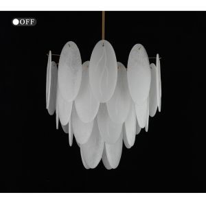 Modern chandeliers for living room glass round art décor leaf chandelier(WH-MI