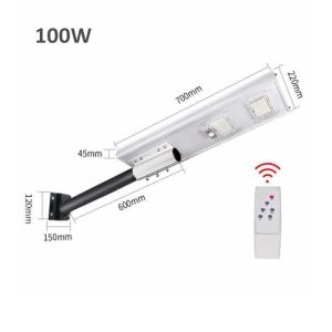 Rainproof All In One LED Solar Street Light With Pole , Highway Street Lights