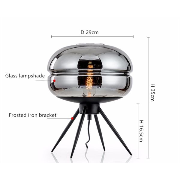 Nordic Led Table Lamp Modern Simple Glass Table Lamps For Living Room Bedroom Study Desk Light(WH-MTB-17)