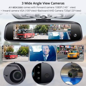 Android 5.1 Car DVR Dash Camera ADAS Drive Video Mirror Recorder