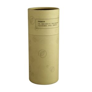 Customised Brown Paper Tube Tea , Chocolate Packaging with Printing Cylindrical