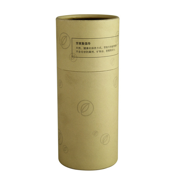 Customised Brown Paper Tube Tea , Chocolate Packaging with Printing Cylindrical