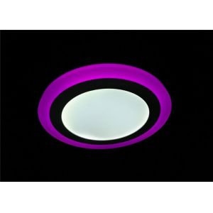 Bedroom Round Living Room IP40 SMD AC LED Double Color Surface Panel Light 12+4W