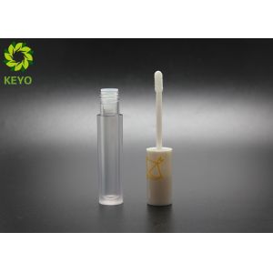 Matte AS Plastic Lip Gloss Bottles , Custom Lip Gloss Containers With White Cap