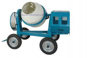 Mini Cement Mixer Rated Overload Concrete Mixer for Cast Iron CogWheel and Rubber Wheels