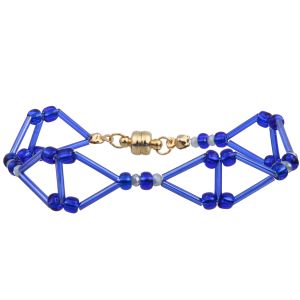 3D Triangle Statement Handmade Beads Bracelets (Orange/Green/Blue)