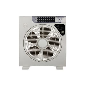 China Household 12V Solar Energy Rechargeable Box Fan With LED Light on sale