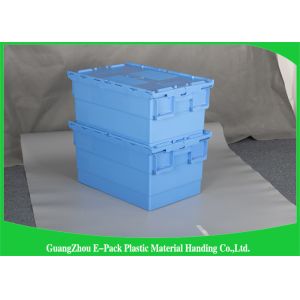 Warehouse Plastic Storage Bins With Lids , 600 * 400 * 315mm Customized Storage