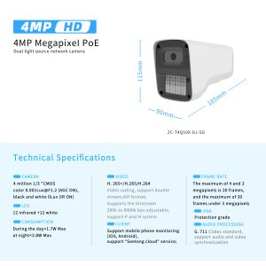 Waterproof CCTV Camera Security Ip Camara Two Way Audio Night Vision 4MP 5MP HD