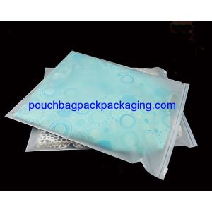 China Reclosable clear matt CPE zip seal bag, resealable slide zip seal garment poly bag on sale