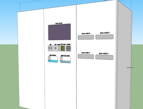 Quality Solution for Smart Vending Machine For Sell Pizza, Up 10 SKU, 150pcs Storage Capacity, Touch Screen Operated wholesale