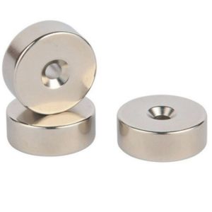 China Neodymium Permanent Rare Earth Ring Magnets With M3 Countersink Holes on sale