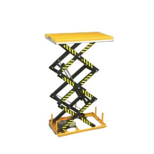 China Triple Scissor Hydraulic Lift Table 500kg 3000 Lb Capacity Anti Pinch on sale