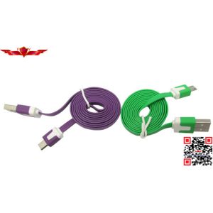 Hot Selling 100% Qualify Colorful 1.0 Meter Micro-USB Flat Data Charger Cable