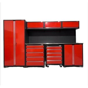 Brown Heavy Duty Metal Tool Cabinet for Storage of Spare Tools and Parts in