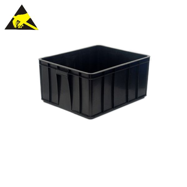 ESD Plastic Tray Box Bins Pp Folding Logistic Conductive Anti Static Storage