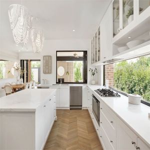 YALIG Kitchen Cabinet Waterproof Fireproof and Durable with Drawer Basket