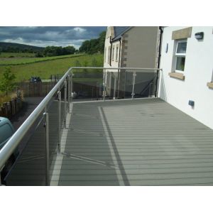 Cheap Environmental WPC Deck Flooring Anti - UV Dark Grey For Balcony , wpc material for sale